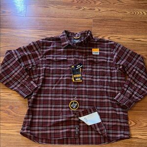 NWT Ariat Men's Rebar™ Flannel DuraStretch™‎ Long Sleeve Work XXL Shirt